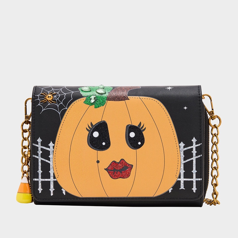 Halloween Pumpkin Face Crossbody Bag - Picture 1 of 6